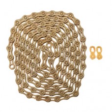 Flameer 9/10/11s Speed Bike Chain Gold 116 Links Road/Mountain Bicycle Fixed Gear - B0799L457N